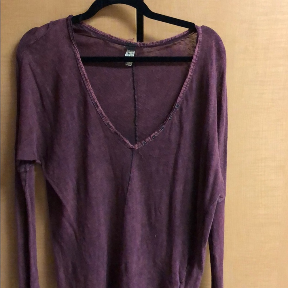 free people maroon long sleeve!